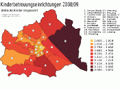 Kinderbetreuungseinrichtungen 2008 – Betreute Kinder gesamt